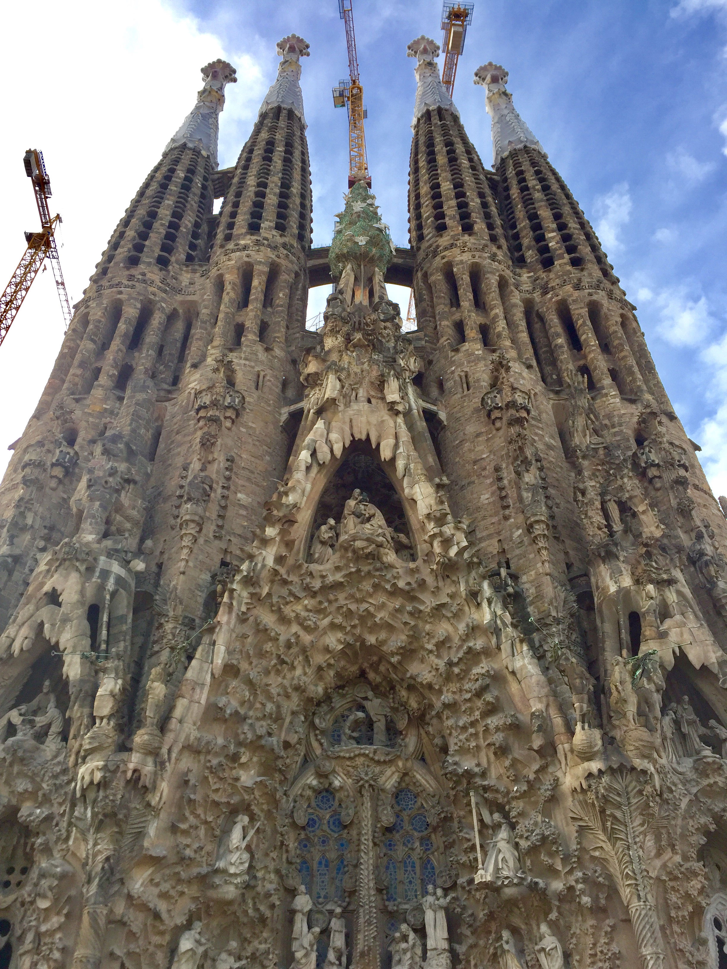 Sagrada Familia Passion Facade Or Nativity Facade